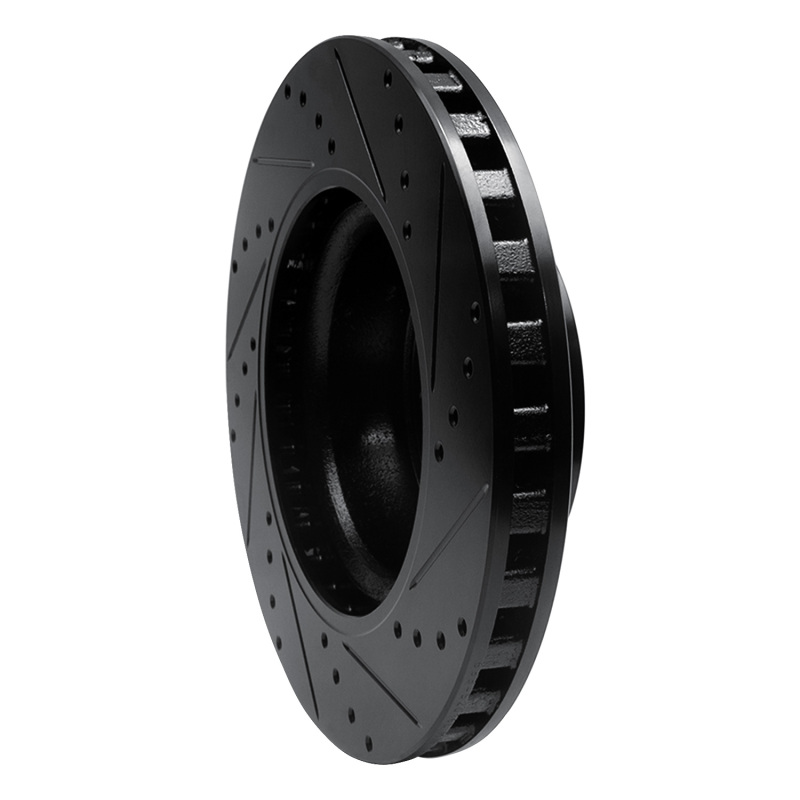 Picture of R1 05-06 Pontiac GTO Front Left Drilled & Slotted Black Brake Rotor