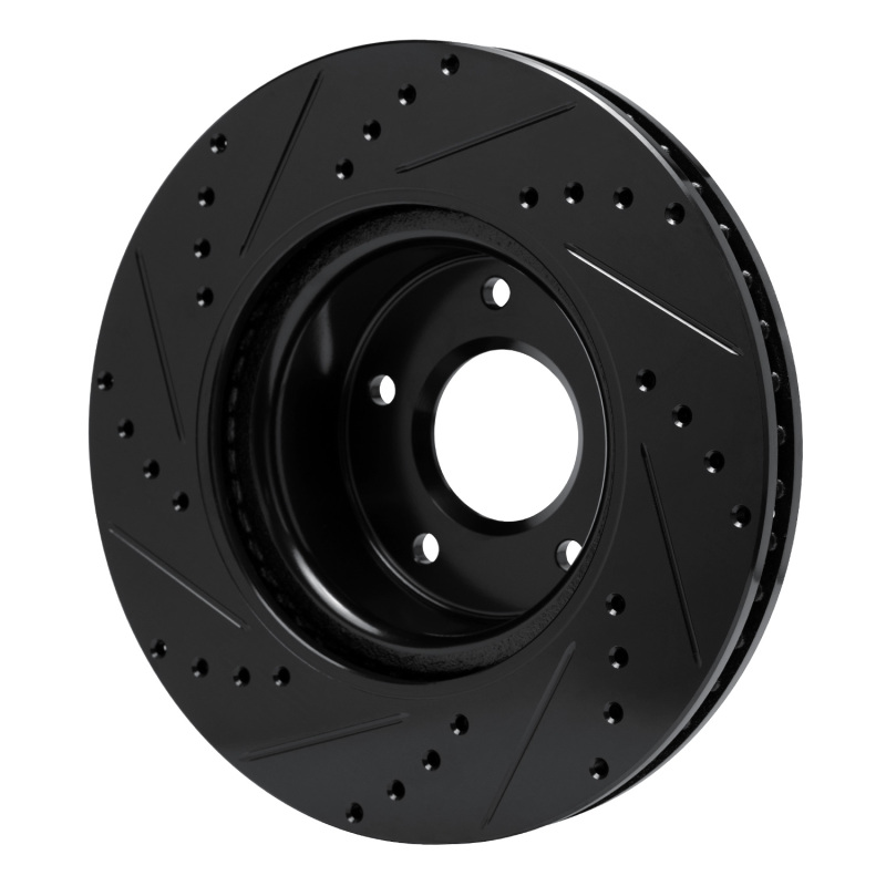 Picture of R1 05-06 Pontiac GTO Front Right Drilled & Slotted Black Brake Rotor