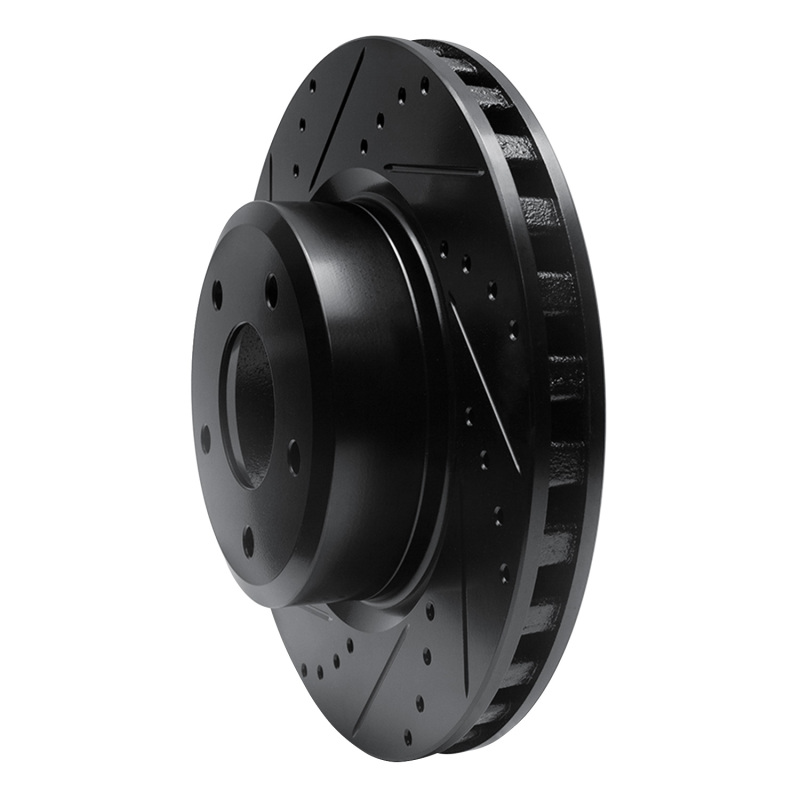Picture of R1 05-06 Pontiac GTO Front Left Drilled & Slotted Black Brake Rotor