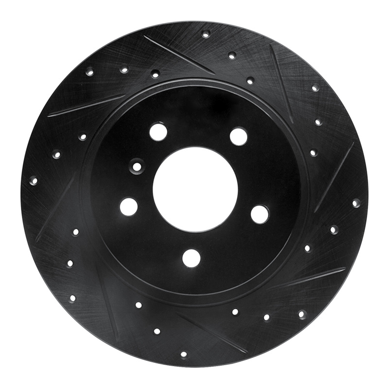 Picture of R1 05-05 Buick Terraza Rear Right Drilled & Slotted Black Brake Rotor