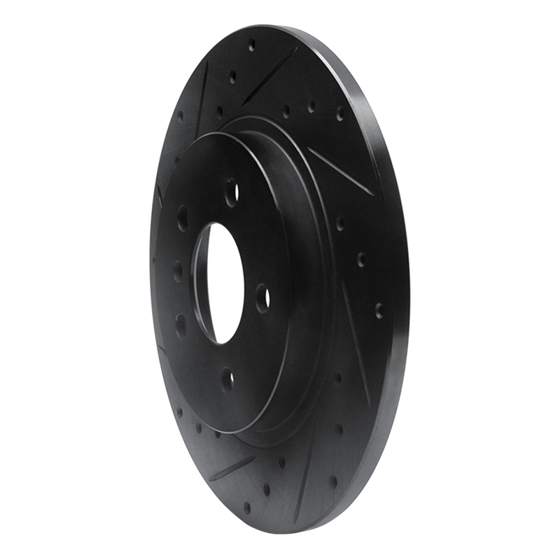 Picture of R1 05-05 Buick Terraza Rear Left Drilled & Slotted Black Brake Rotor