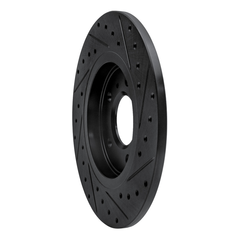 Picture of R1 05-05 Buick Terraza Rear Left Drilled & Slotted Black Brake Rotor