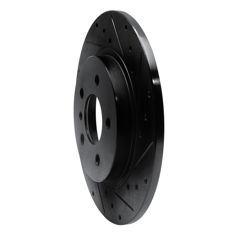 Picture of R1 05-05 Buick Terraza Rear Right Drilled & Slotted Black Brake Rotor