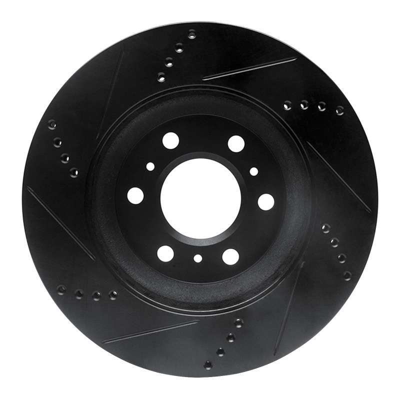 Picture of R1 06-09 Buick Terraza Front Right Drilled & Slotted Black Brake Rotor