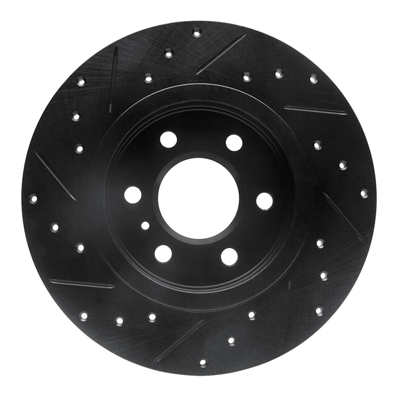 Picture of R1 06-09 Buick Terraza Rear Right Drilled & Slotted Black Brake Rotor