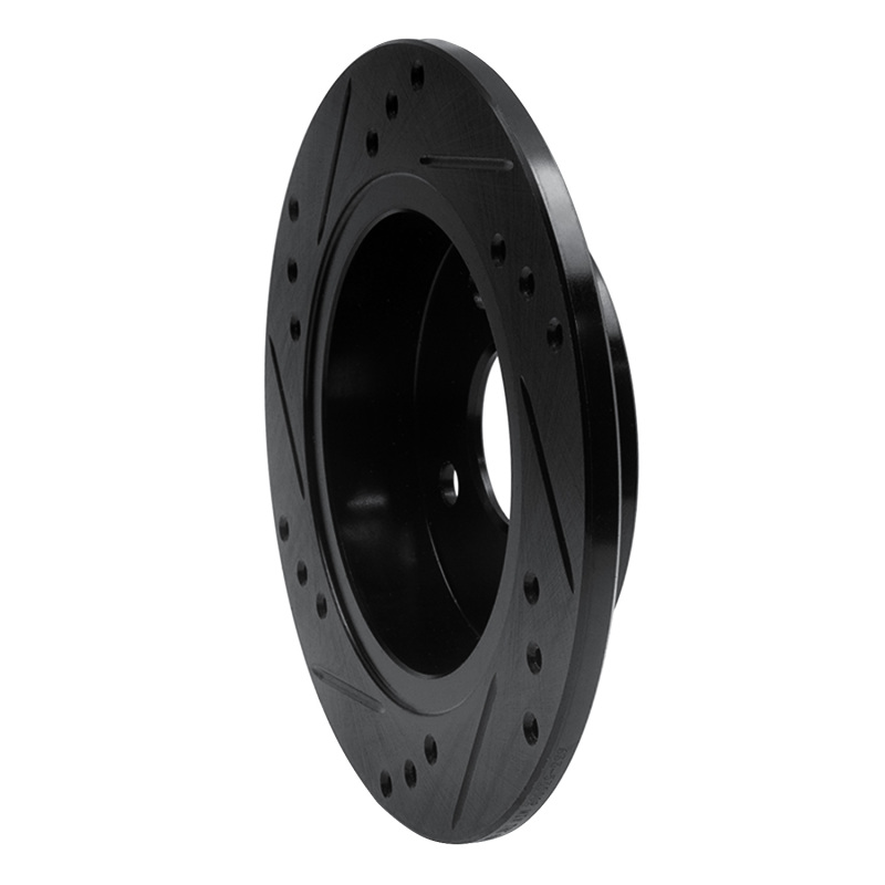 Picture of R1 91-98 Saturn SL Rear Right Drilled & Slotted Black Brake Rotor