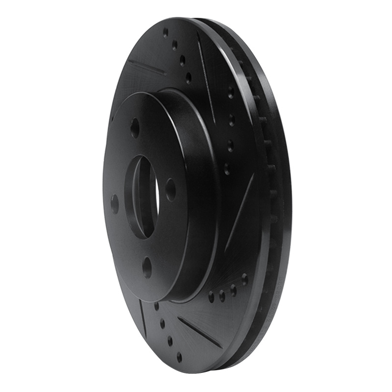 Picture of R1 03-10 Chevrolet Cobalt Front Right Drilled & Slotted Black Brake Rotor