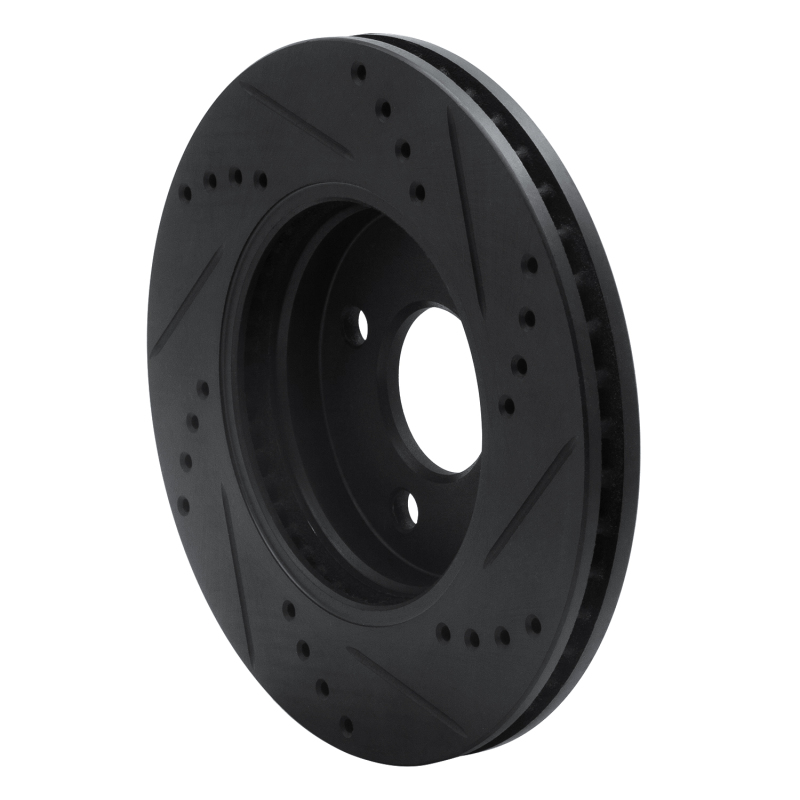 Picture of R1 03-10 Chevrolet Cobalt Front Left Drilled & Slotted Black Brake Rotor