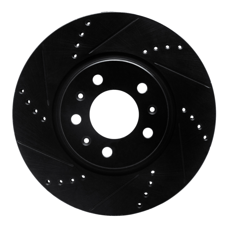 Picture of R1 06-10 Pontiac Solstice Front Left Drilled & Slotted Black Brake Rotor