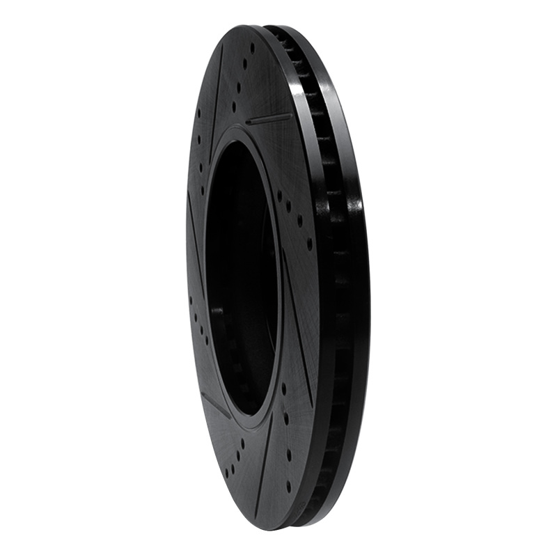 Picture of R1 04-12 Chevrolet Cobalt Front Right Drilled & Slotted Black Brake Rotor