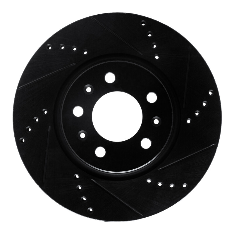 Picture of R1 06-10 Pontiac Solstice Front Right Drilled & Slotted Black Brake Rotor