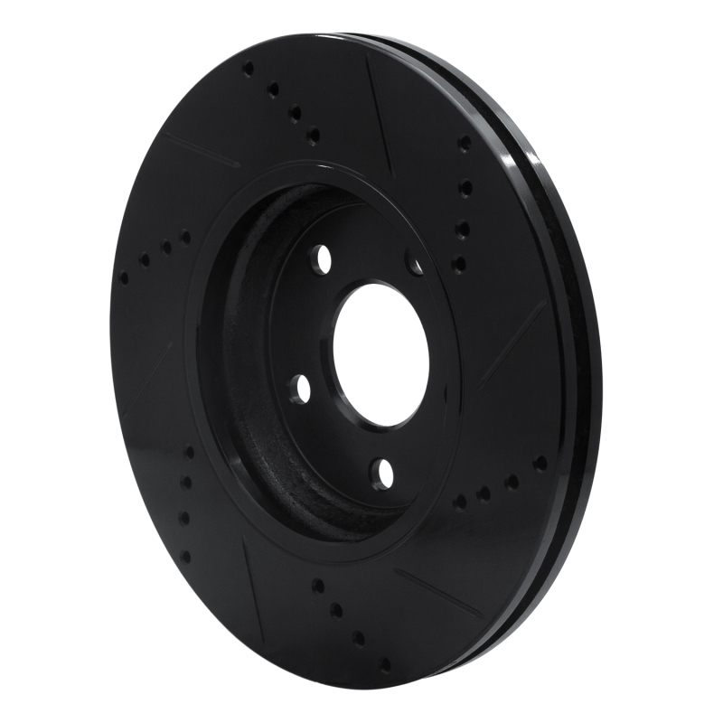Picture of R1 04-12 Chevrolet Malibu Front Left Drilled & Slotted Black Brake Rotor
