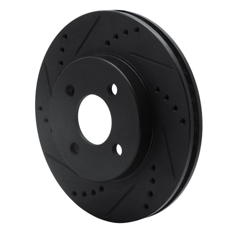 Picture of R1 03-10 Chevrolet Cobalt Front Left Drilled & Slotted Black Brake Rotor