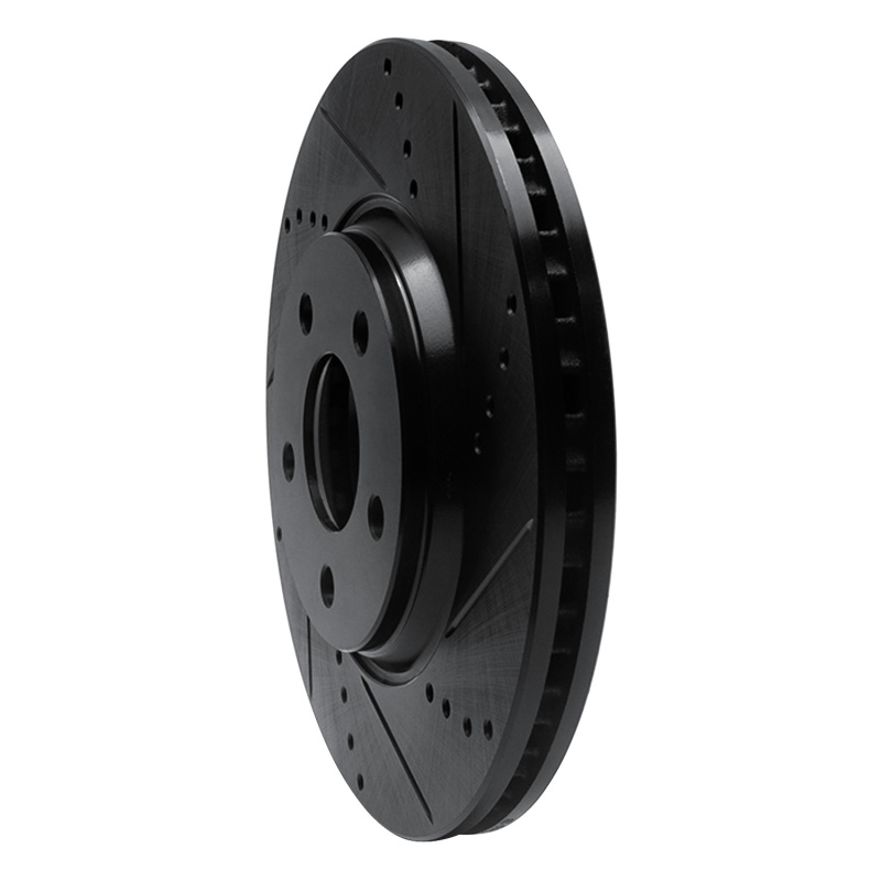 Picture of R1 04-12 Chevrolet Cobalt Front Right Drilled & Slotted Black Brake Rotor