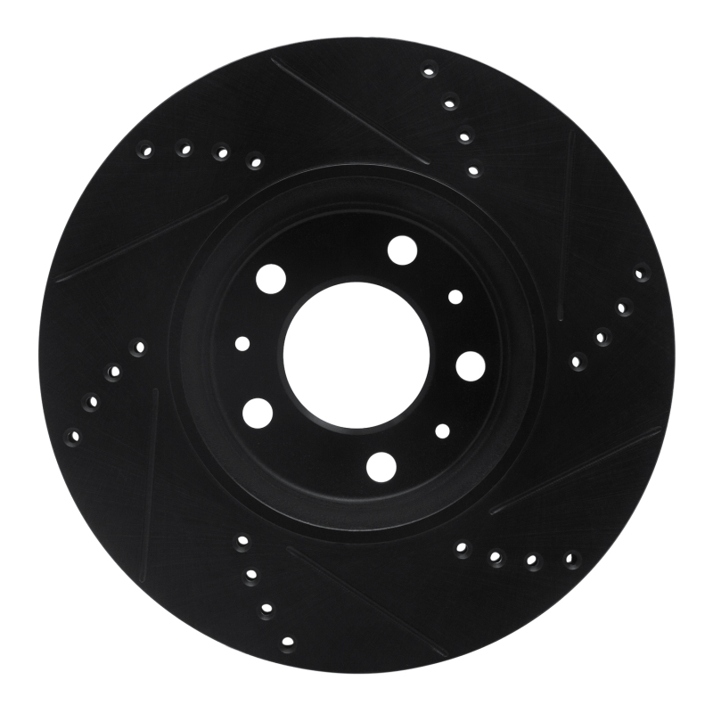 Picture of R1 06-10 Pontiac Solstice Front Left Drilled & Slotted Black Brake Rotor