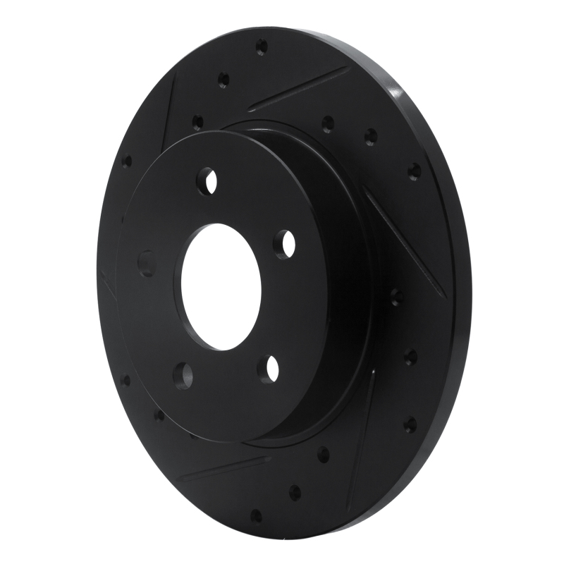 Picture of R1 04-12 Chevrolet Malibu Rear Left Drilled & Slotted Black Brake Rotor