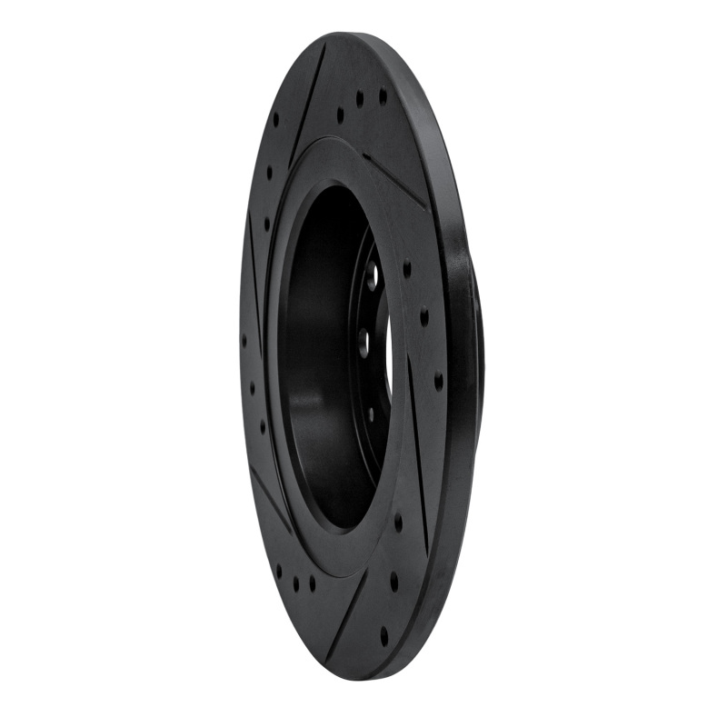 Picture of R1 06-10 Pontiac Solstice Rear Right Drilled & Slotted Black Brake Rotor