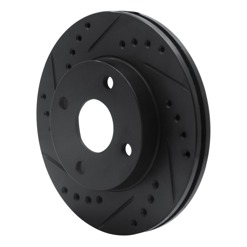 Picture of R1 90-01 Ford Escort Front Left Drilled & Slotted Black Brake Rotor