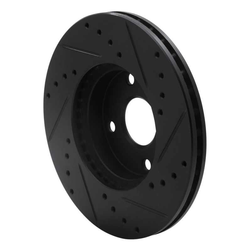 Picture of R1 90-03 Ford Escort Front Left Drilled & Slotted Black Brake Rotor