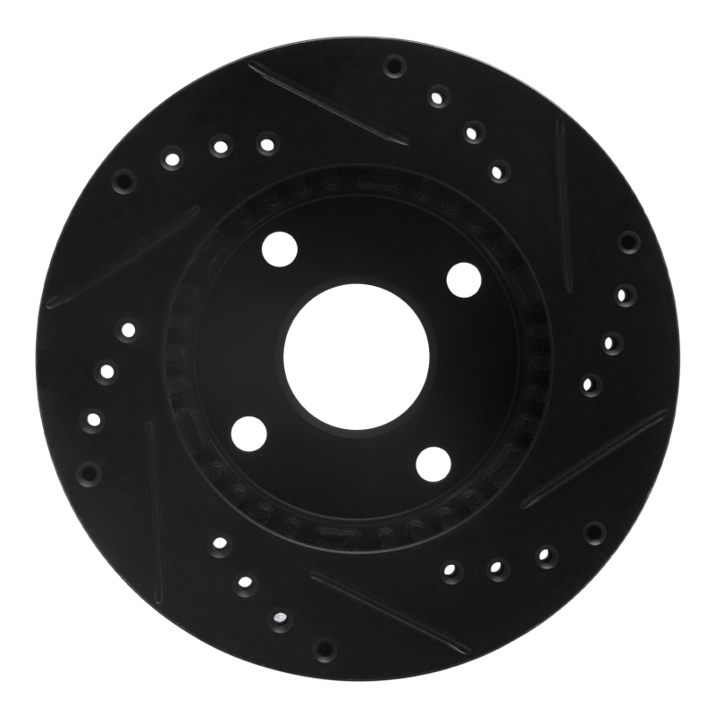 Picture of R1 90-01 Ford Escort Front Left Drilled & Slotted Black Brake Rotor