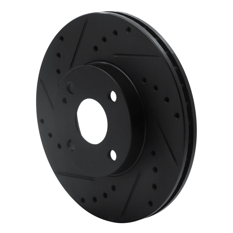 Picture of R1 90-03 Ford Escort Front Left Drilled & Slotted Black Brake Rotor