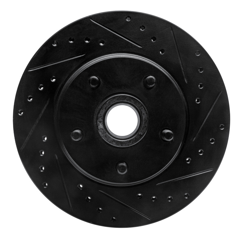 Picture of R1 68-73 Ford Mustang Front Right Drilled & Slotted Black Brake Rotor