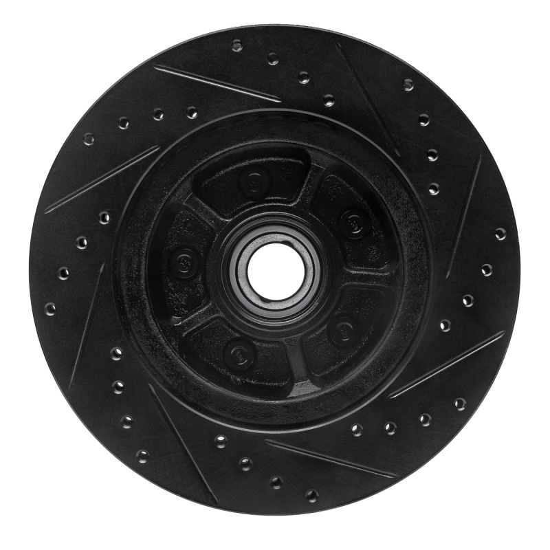 Picture of R1 68-73 Ford Mustang Front Left Drilled & Slotted Black Brake Rotor