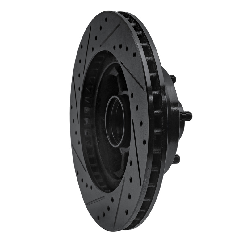 Picture of R1 68-73 Ford Mustang Front Right Drilled & Slotted Black Brake Rotor