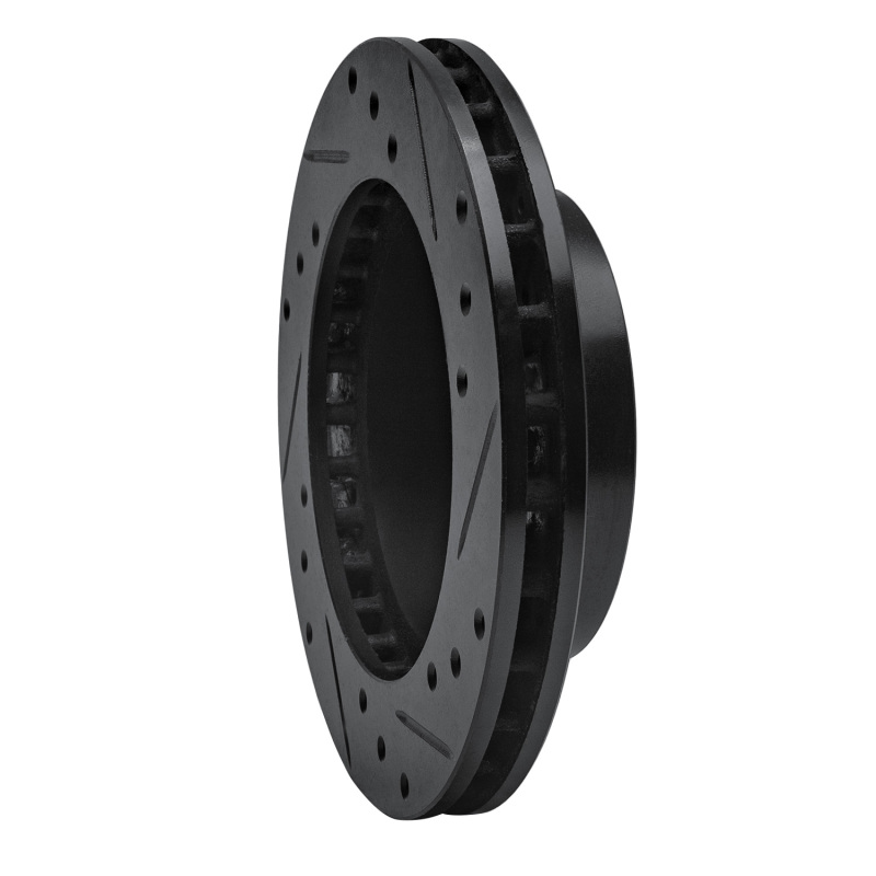 Picture of R1 81-94 Ford Escort Front Left Drilled & Slotted Black Brake Rotor