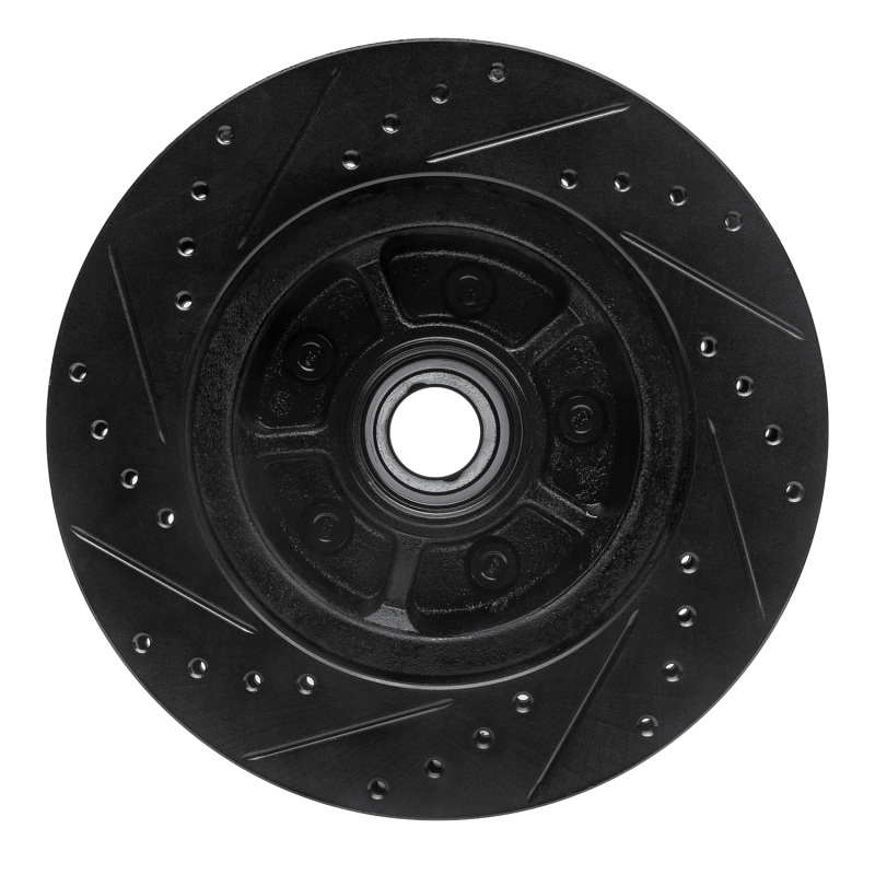 Picture of R1 68-73 Ford Mustang Front Right Drilled & Slotted Black Brake Rotor