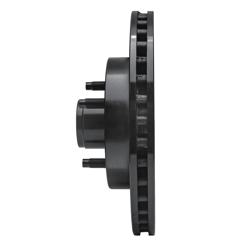 Picture of R1 87-93 Ford Mustang Front Right Drilled & Slotted Black Brake Rotor