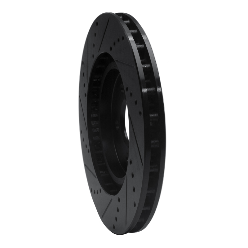 Picture of R1 94-04 Ford Mustang Front Right Drilled & Slotted Black Brake Rotor