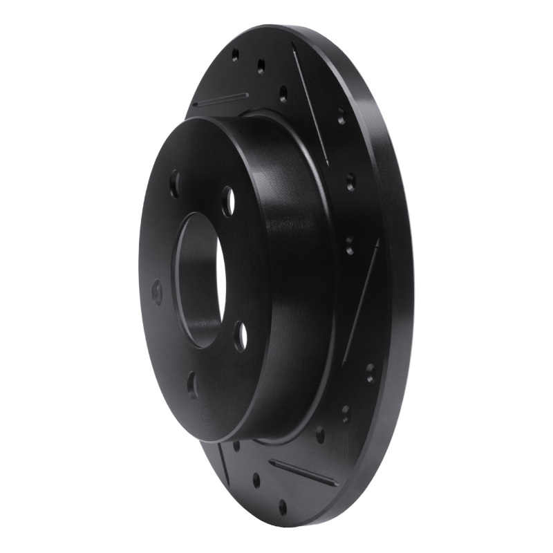 Picture of R1 94-04 Ford Mustang Rear Right Drilled & Slotted Black Brake Rotor