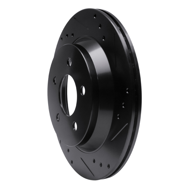 Picture of R1 94-04 Ford Mustang Rear Right Drilled & Slotted Black Brake Rotor