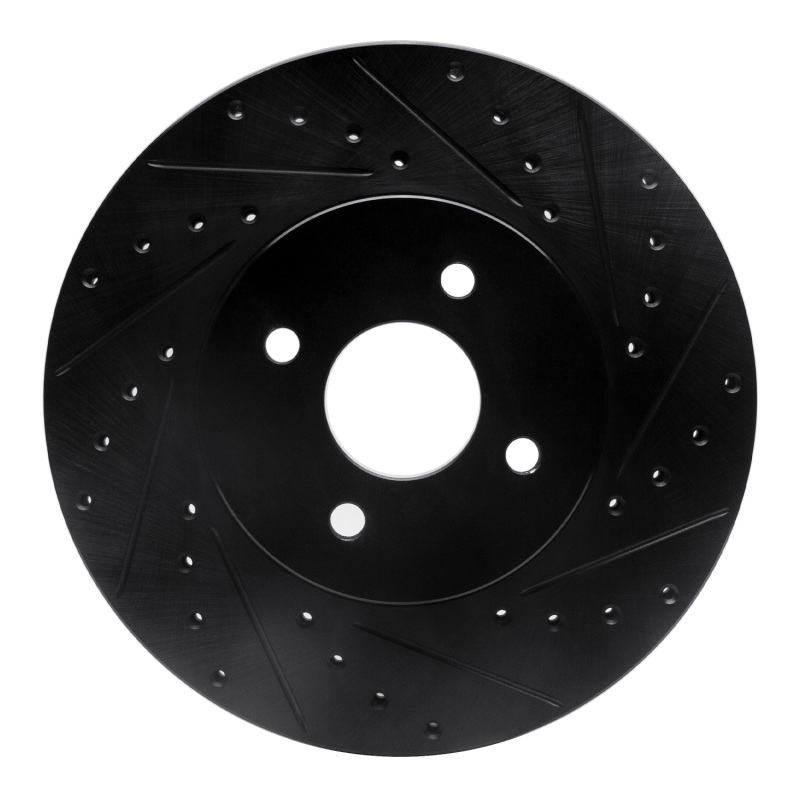 Picture of R1 02-04 Ford Focus Front Right Drilled & Slotted Black Brake Rotor