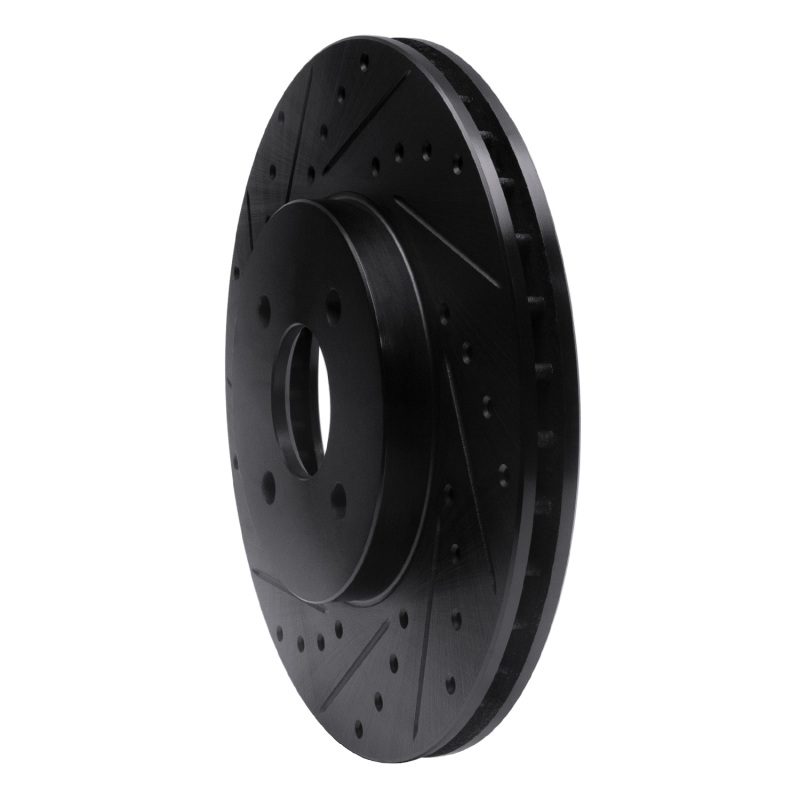 Picture of R1 02-04 Ford Focus Front Left Drilled & Slotted Black Brake Rotor