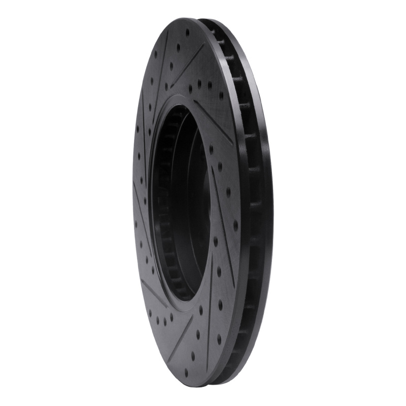 Picture of R1 02-04 Ford Focus Front Right Drilled & Slotted Black Brake Rotor