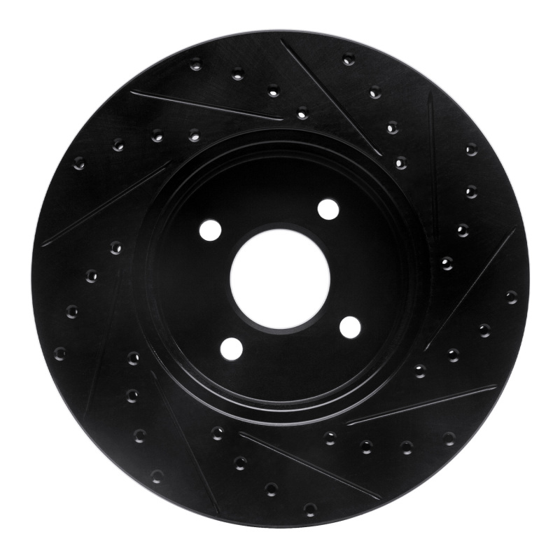 Picture of R1 02-04 Ford Focus Front Left Drilled & Slotted Black Brake Rotor