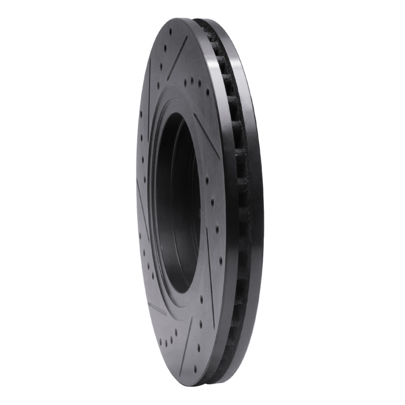 Picture of R1 05-09 Ford Freestyle Front Right Drilled & Slotted Black Brake Rotor