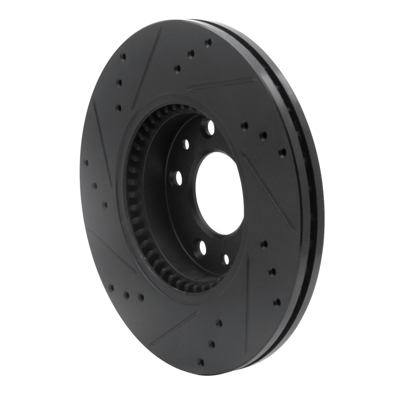 Picture of R1 06-13 Ford Fusion Front Right Drilled & Slotted Black Brake Rotor