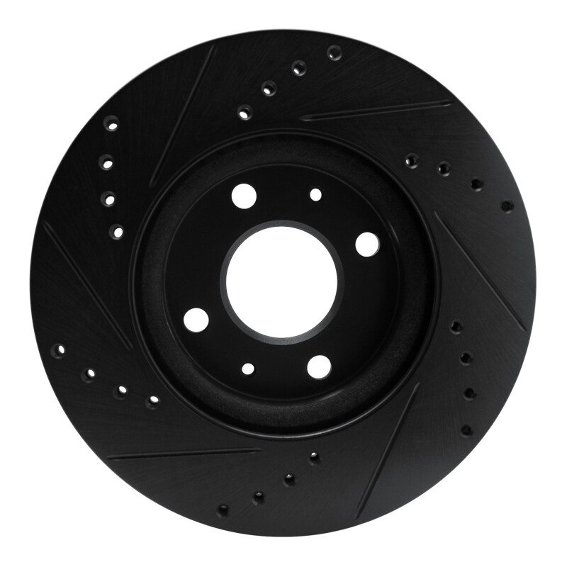 Picture of R1 08-11 Ford Focus Front Right Drilled & Slotted Black Brake Rotor