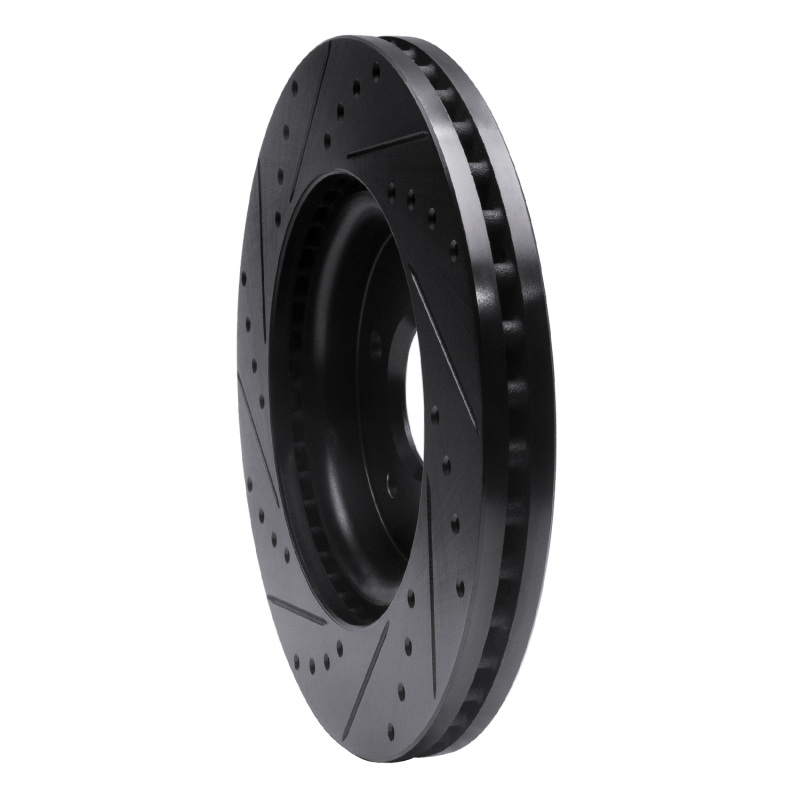 Picture of R1 09-10 Ford Taurus (Excl SHO) Front Right Drilled & Slotted Black Brake Rotor