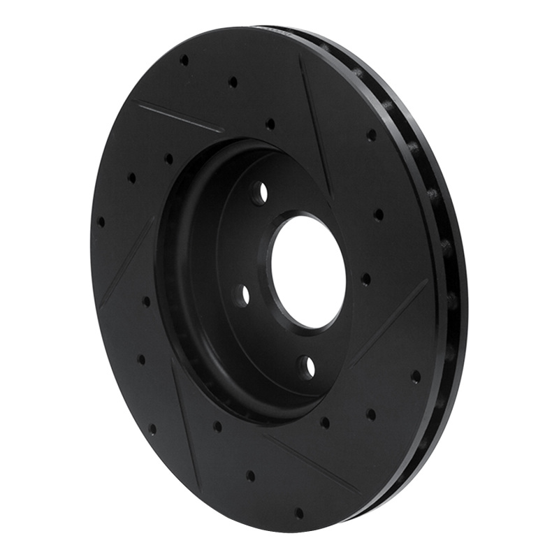 Picture of R1 12-18 Ford C-MAX Front Left Drilled & Slotted Black Brake Rotor