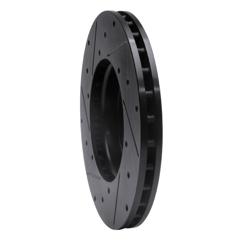 Picture of R1 12-18 Ford C-MAX Front Right Drilled & Slotted Black Brake Rotor