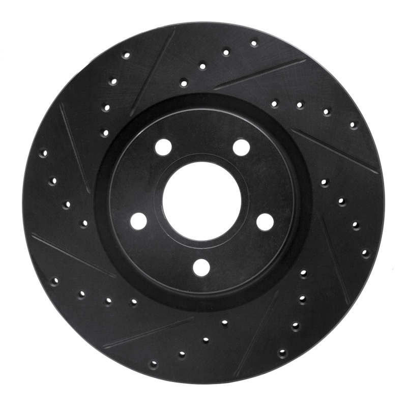 Picture of R1 04-19 Ford C-MAX Front Left Drilled & Slotted Black Brake Rotor