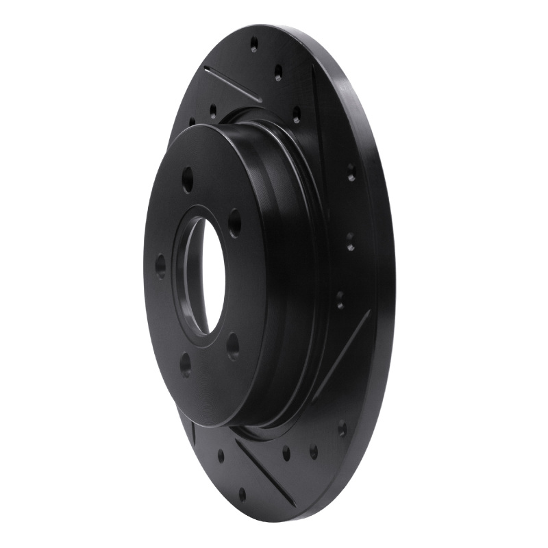 Picture of R1 12-18 Ford Focus Rear Right Drilled & Slotted Black Brake Rotor