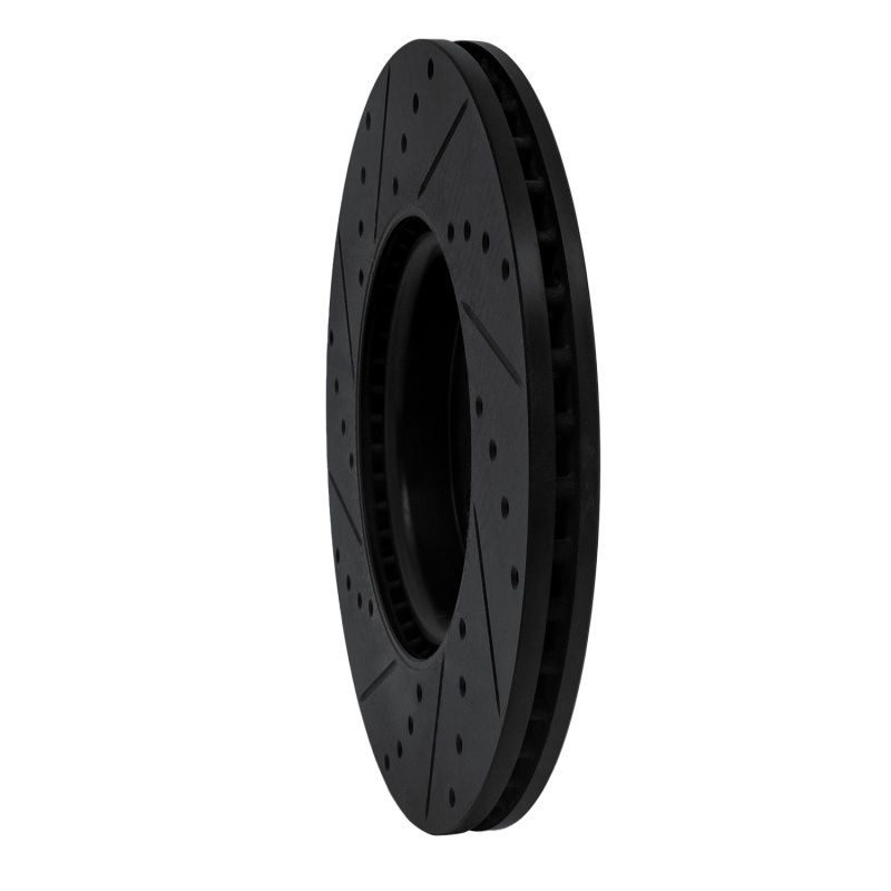 Picture of R1 04-19 Ford Transit Connect Front Right Drilled & Slotted Black Brake Rotor