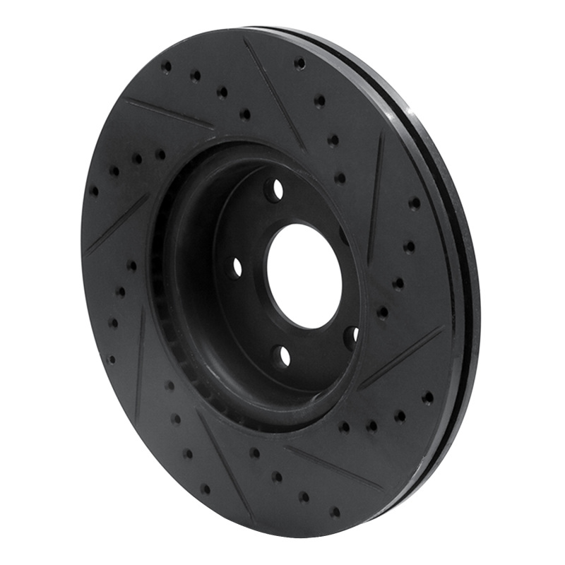 Picture of R1 04-19 Ford C-MAX Front Left Drilled & Slotted Black Brake Rotor