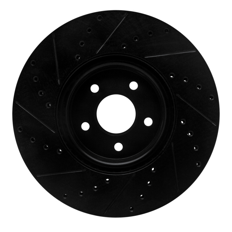 Picture of R1 04-19 Ford Transit Connect Front Right Drilled & Slotted Black Brake Rotor