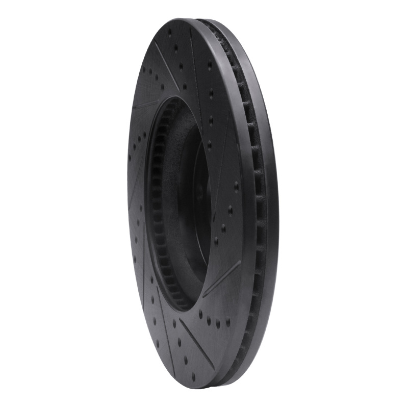 Picture of R1 13-20 Ford Fusion Front Left Drilled & Slotted Black Brake Rotor